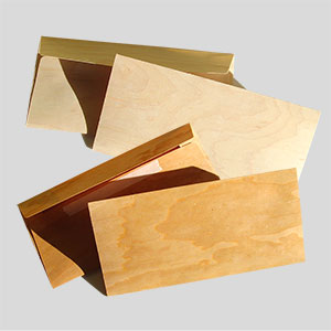 enveloppe en bois format commercial