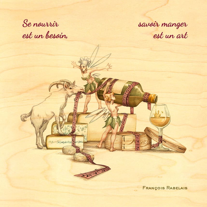 hironwoods-art-de-manger-poster-bois-300x300mm image 1