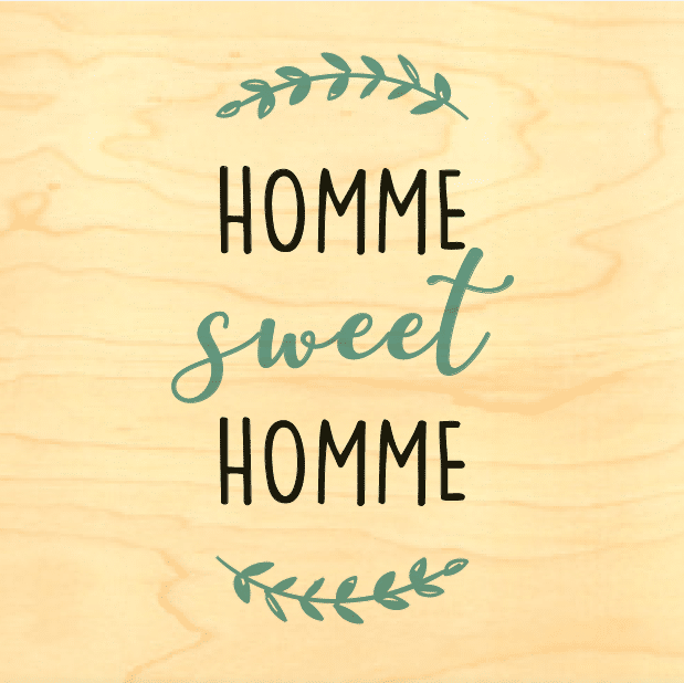 hironwoods-homme-sweet-homme-poster-bois-30x30cm image 1