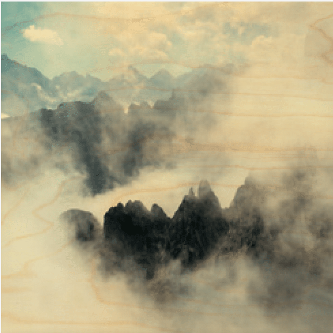 hironwoods-montagne-brume-poster-bois-300x300mm-d-co-murale image 1