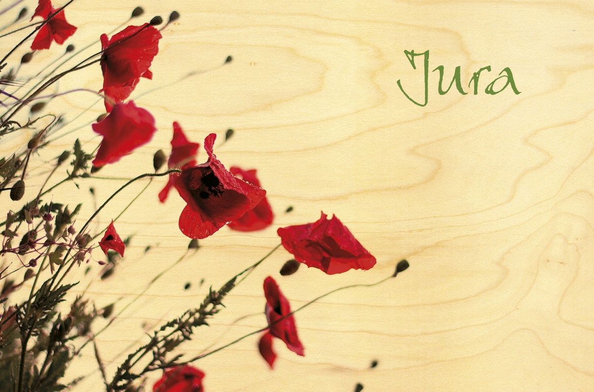 hironwoods-carte-postale-bois-coquelicot-fleur-jura-10x15cm image 1