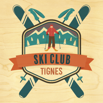 hironwoods-affiche-bois-20x20cm-message-ski-club image 1