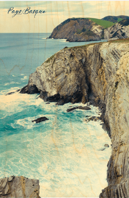 hironwoods-carte-postale-bois-basque-falaise-mer-100x150mm image 1