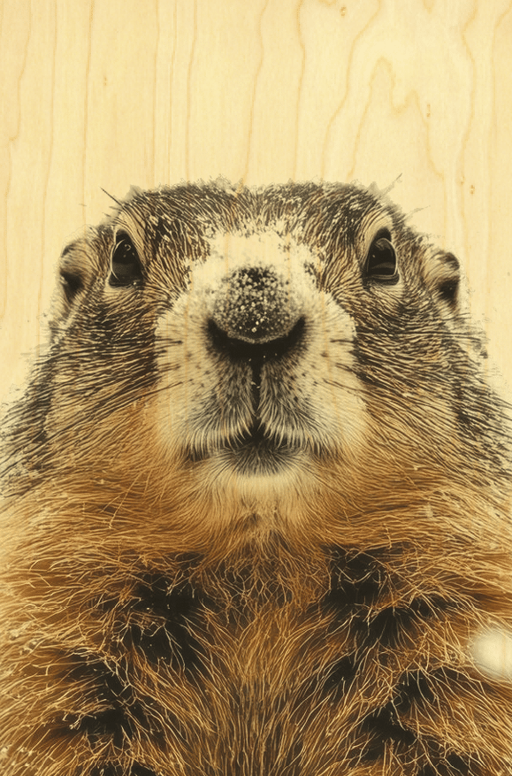 hironwoods-marmotte-carnet-couverture-bois-animaux-146x94mm image 1