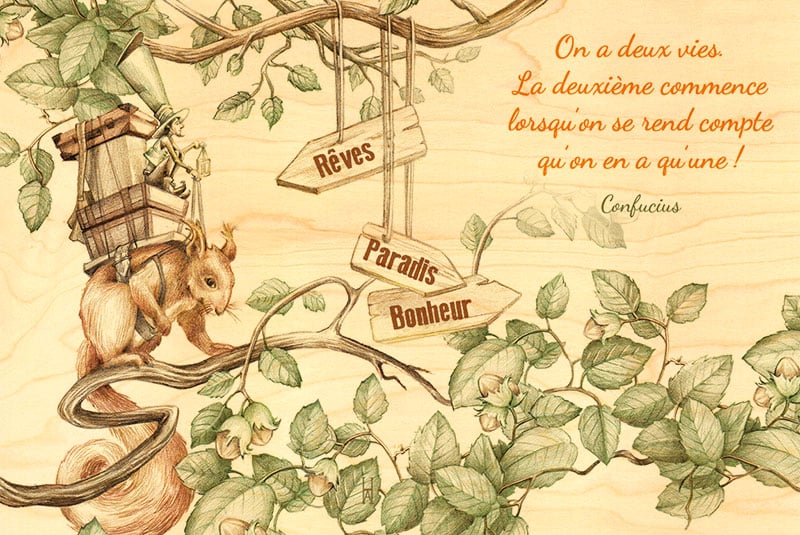 hironwoods-carte-postale-bois-cureuil-voyage-100x150mm image 1