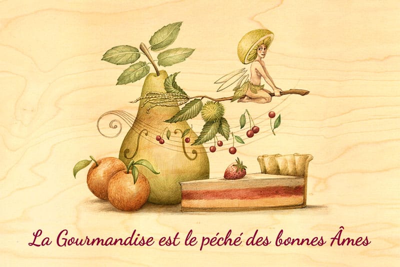 hironwoods-cartes-gourmandise-carte-postale-bois-100x150mm image 1