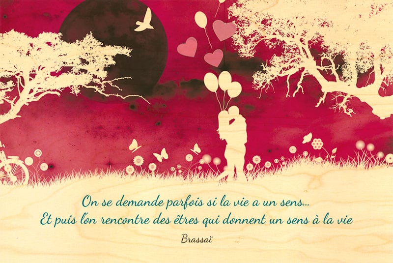 hironwoods-citation-amoureux-rose-carte-bois-10x15cm image 1