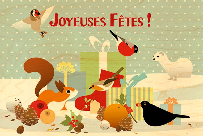 hironwoods-cartes-bois-carte-voeux-animaux-et-cadeaux-100x150mm image 1