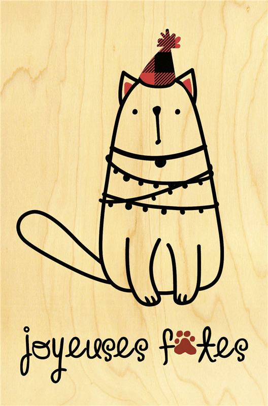 hironwoods-pattes-de-chat-carte-de-voeux-bois-100x150mm image 1