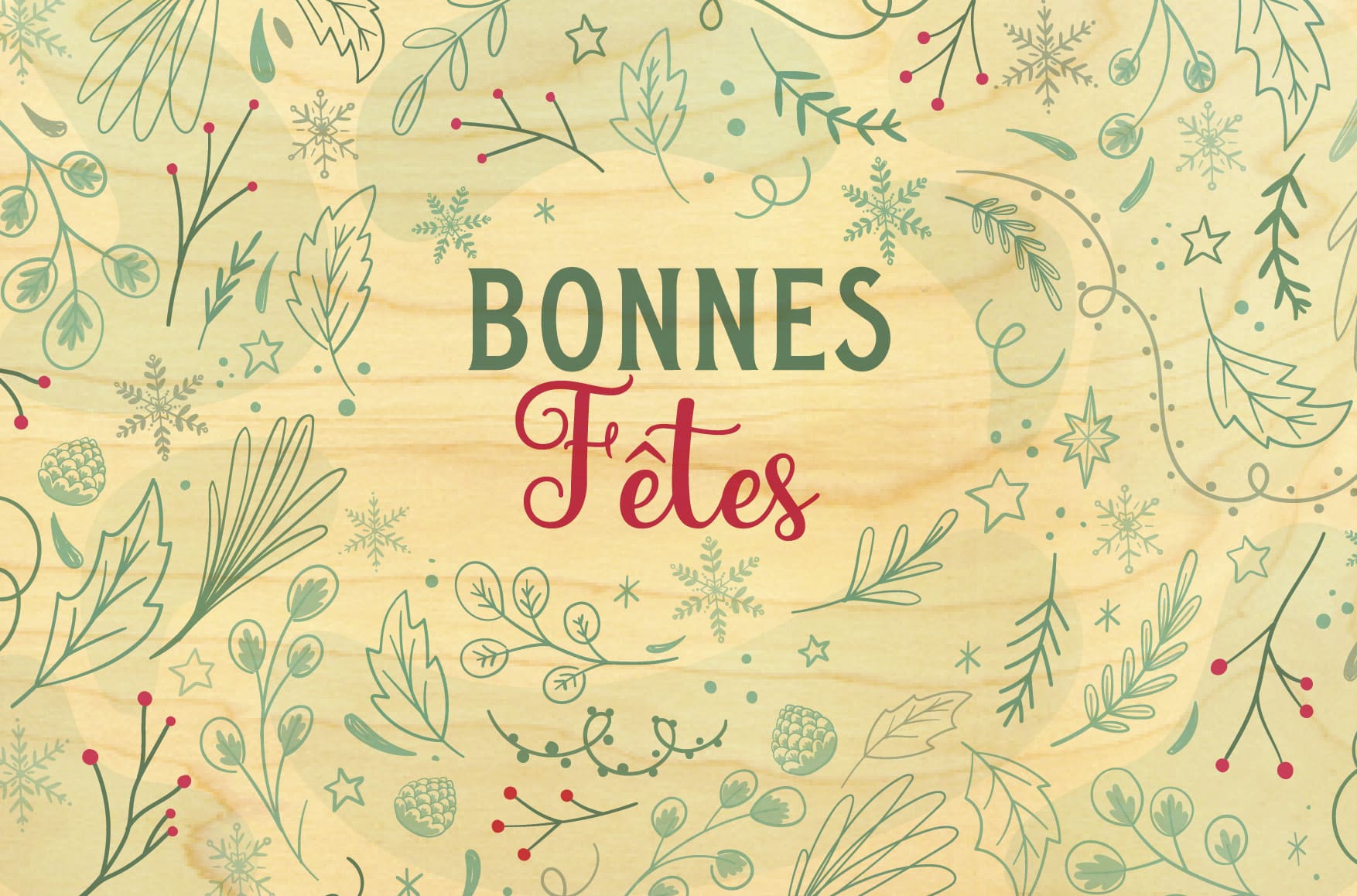 hironwoods-cartes-en-bois-feuilles-tourbillon-carte-voeux-100x150mm image 1