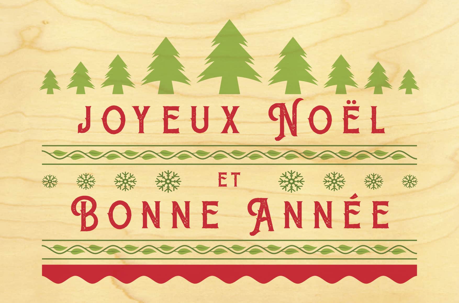 hironwoods-sapins-flocons-carte-voeux-bois-f-tes-100x150mm image 1