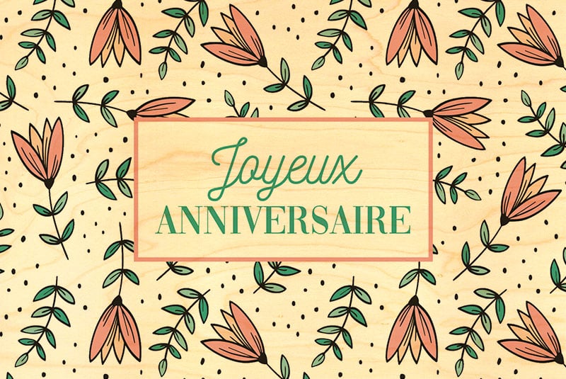 hironwoods-birthday-fleurs-carte-postale-bois-100x150mm image 1