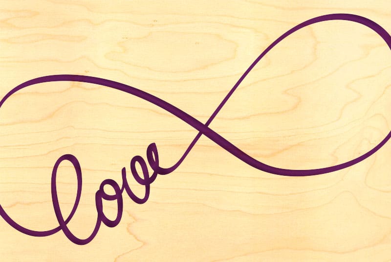 hironwoods-carte-bois-love-infini-carte-postale-amour-100x150mm image 1