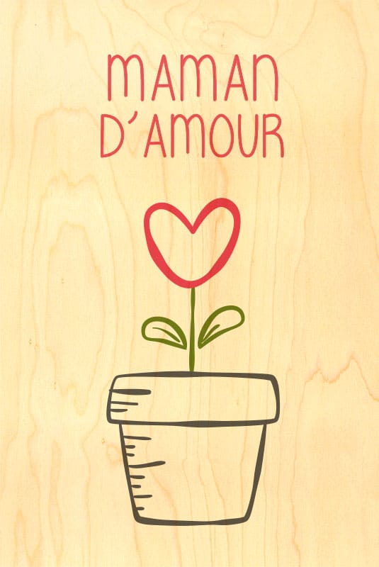 hironwoods-cartes-evenements-carte-bois-maman-d-amour-100x150mm image 1