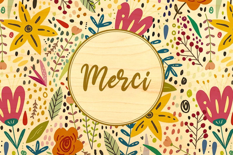 hironwoods-carte-bois-merci-floral-100x150mm-v-nement image 1