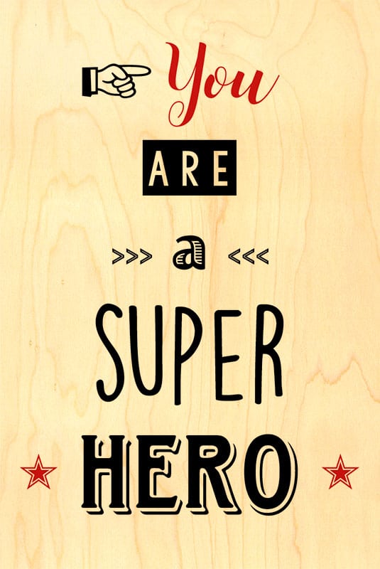 hironwoods-carte-papa-super-h-ros-carte-bois-100x150mm-f-te-des-p-res image 1