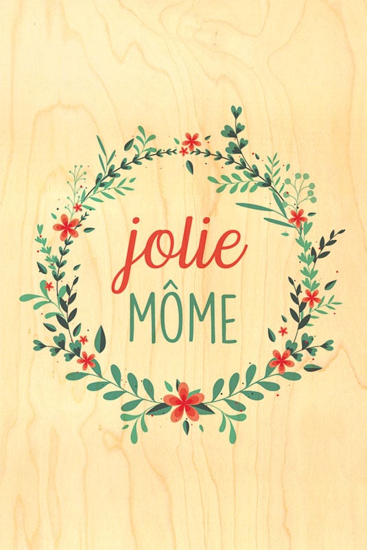 hironwoods-jolie-m-me-carte-postale-bois-100x150-mm image 1
