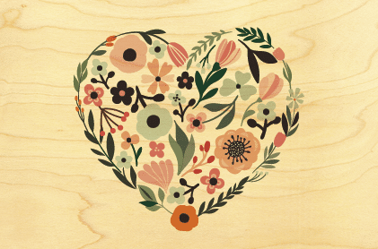 hironwoods-amour-maman-magnet-bois-coeur-fleurs-mamie image 1