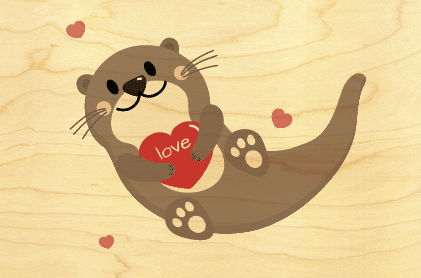hironwoods-magnet-bois-amour-maman-loutre image 1