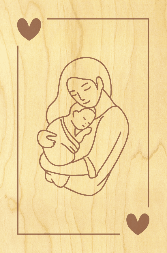 hironwoods-amour-maman-dame-coeur-magnet-bois image 1