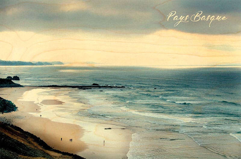 hironwoods-magnet-bois-basque-vue-plage-souvenir image 1