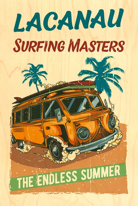 hironwoods-lacanau-surfing-masters-carte-postale-bois-100x150mm image 1