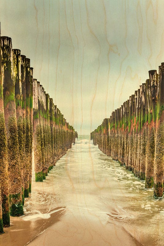 hironwoods-carte-postale-bois-plage-piquet-mer-100x150mm image 1