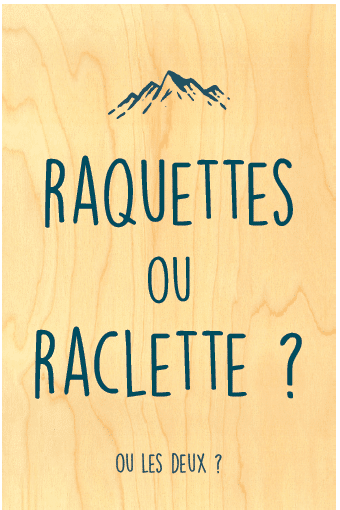 hironwoods-cartes-postales-en-bois-raquettes-ou-raclette-carte image 1