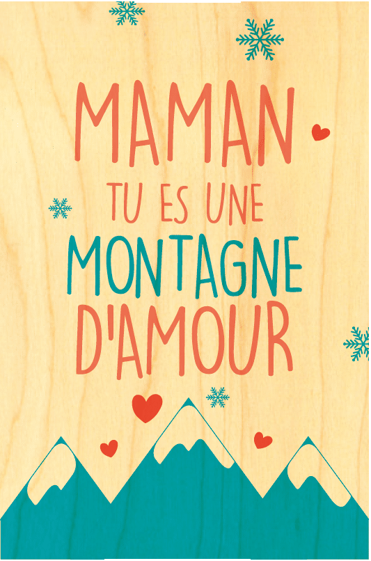 hironwoods-montagne-d-amour-carte-postale-bois-maman image 1