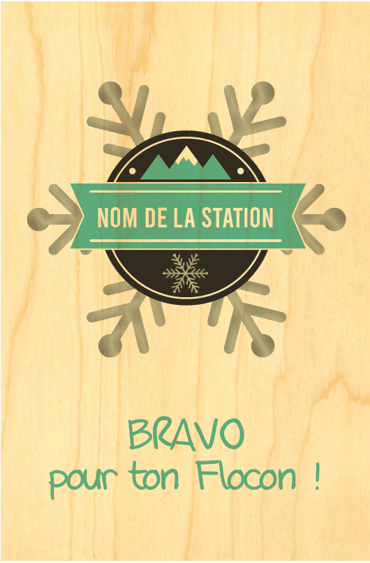 hironwoods-carte-postale-bois-ski-bravo-flocon-100x150 image 1