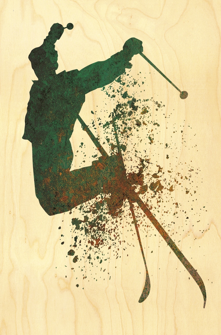 hironwoods-ski-h-lico-carte-postale-bois-silhouette image 1