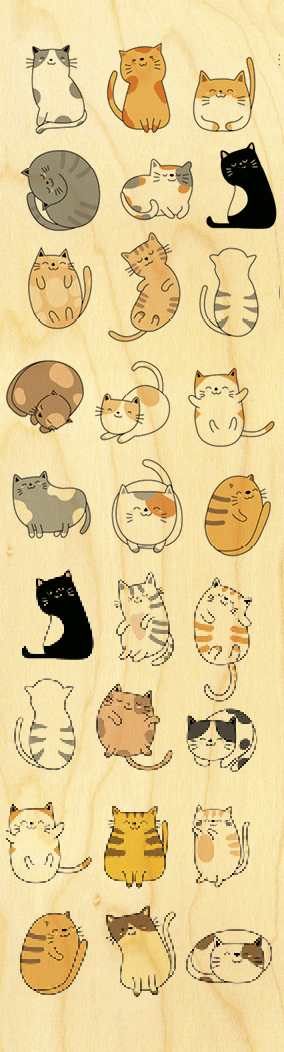 hironwoods-marque-pages-chat-ronron-th-rapie-signet-bois image 1
