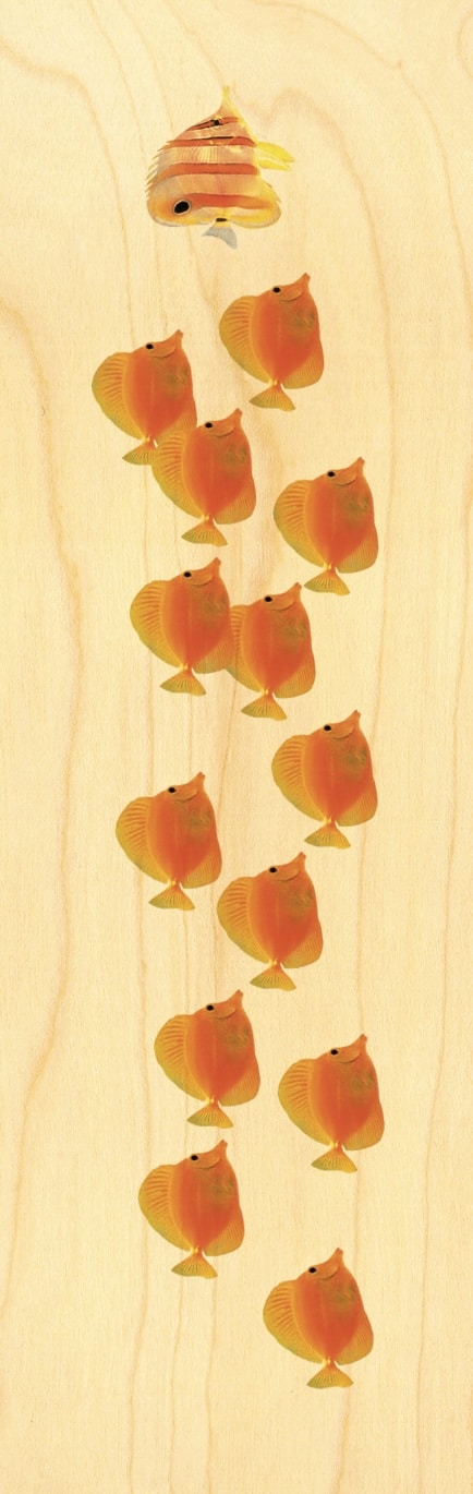 hironwoods-marque-page-bois-poissons-oranges image 1