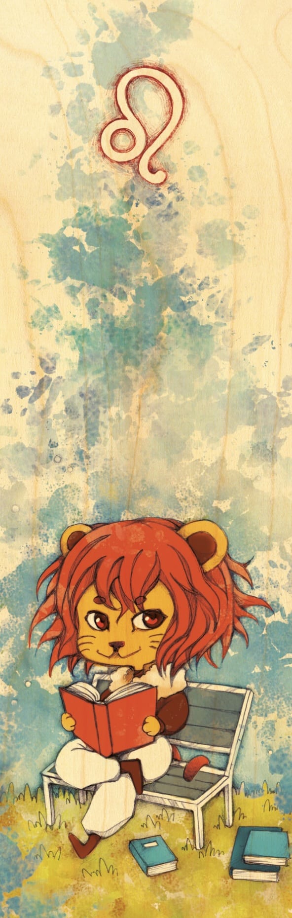 hironwoods-marque-pages-bois-zodiaque-lion-marque-page image 1
