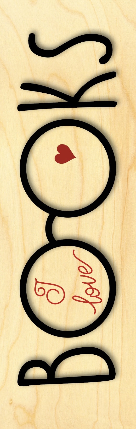 hironwoods-marque-pages-love-books-marque-page-bois image 1