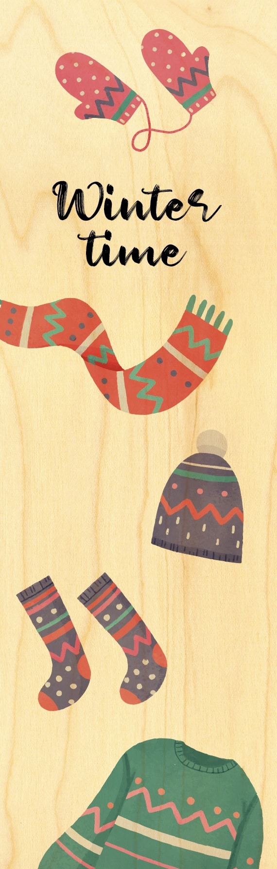 hironwoods-marque-pages-winter-time-marque-page-bois-hiver image 1