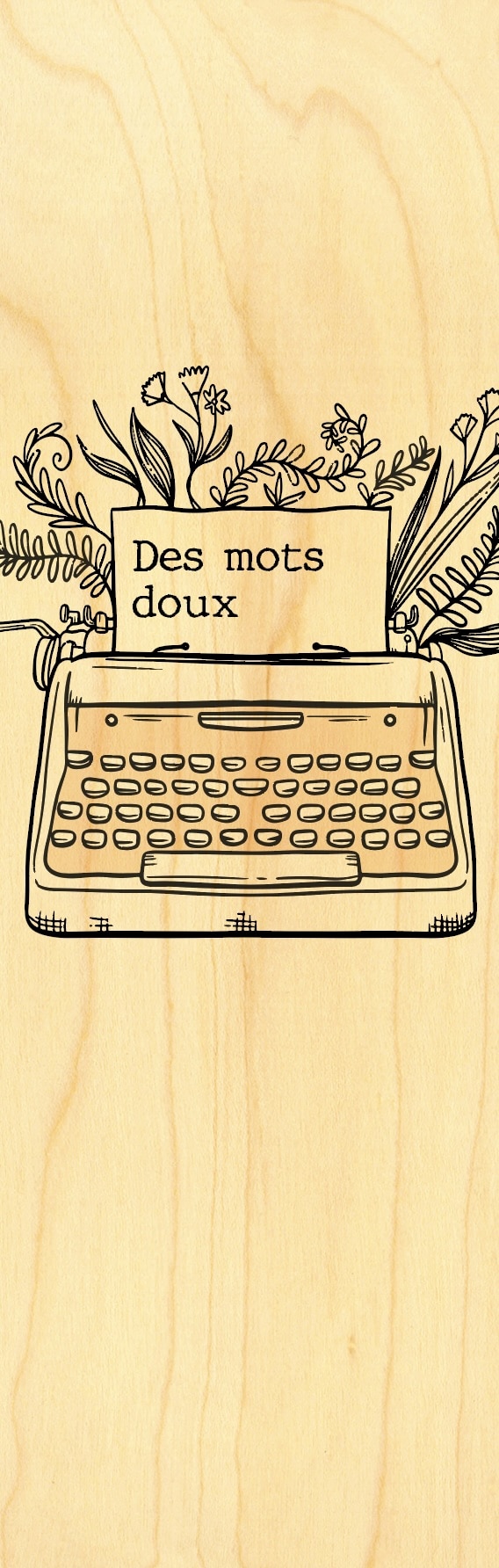 hironwoods-marque-page-bois-mots-doux-lecture image 1