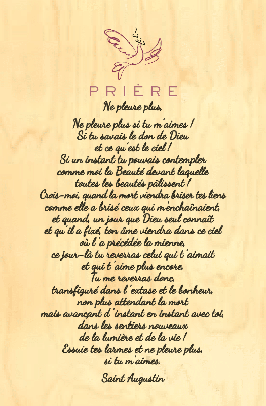 hironwoods-carte-bois-pri-re-ne-pleure-plus-religieuse image 1