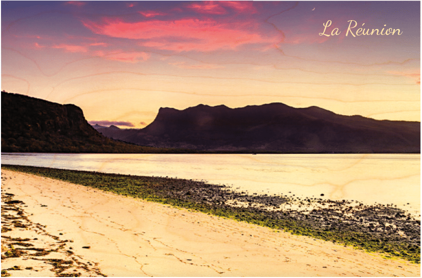 hironwoods-r-union-plage-montagne-carte-postale-bois-100x150mm image 1