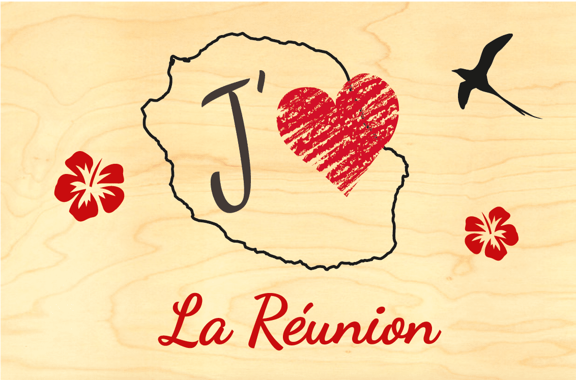 hironwoods-r-union-i-love-carte-postale-bois-100x150mm image 1