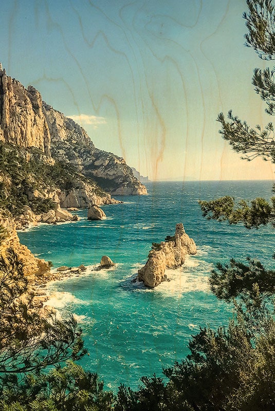 hironwoods-carte-postale-bois-calanque-horizon-100x150mm image 1