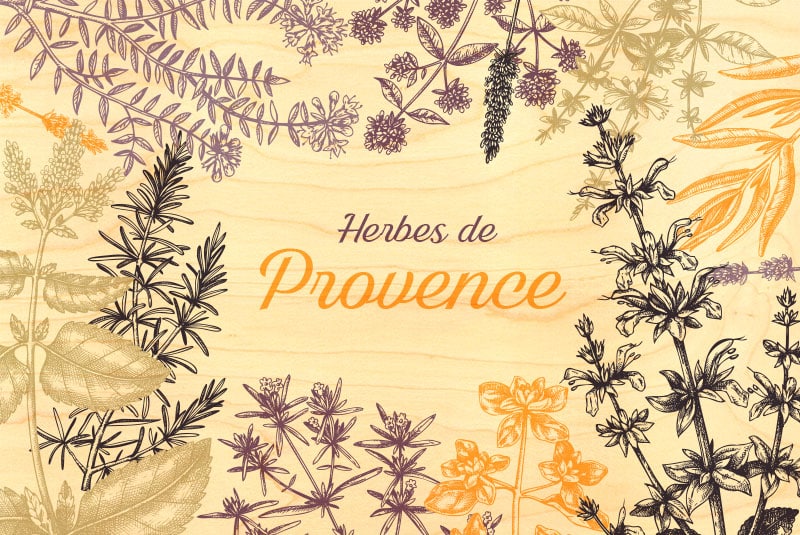hironwoods-herbes-provence-carte-postale-en-bois-100x150mm image 1