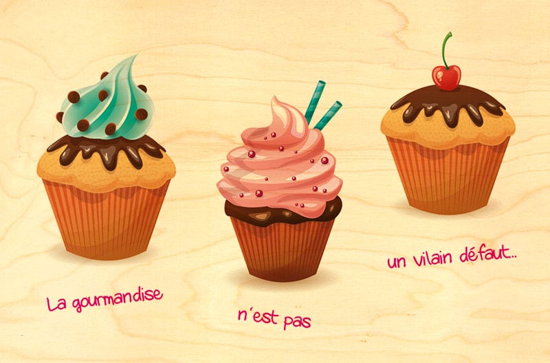 hironwoods-cupcakes-carte-postale-bois-100x150mm image 1