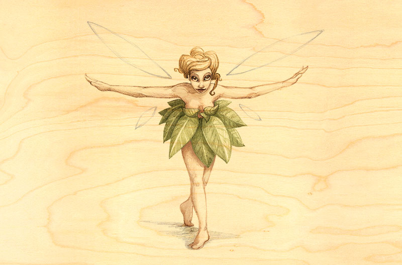 hironwoods-carte-f-e-salut-carte-postale-bois-10x15cm image 1