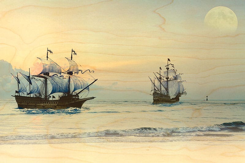 hironwoods-bateau-navires-carte-postale-bois-mer image 1
